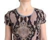 Brown snake printed top