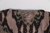 Brown snake printed top