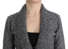 Gray wool knitted cardigan