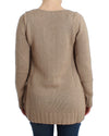 Beige knitted wool sweater