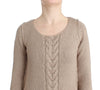 Beige knitted wool sweater