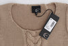 Beige knitted wool sweater