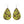 Sunflower Printed Teardrop Earrings