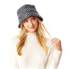 Gray Leopard Print Bucket Hat