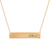 Gold Script Chosen Plate Necklace