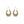 Gold Metal Croissant Hoops