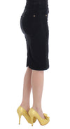 Black Corduroy Pencil Skirt