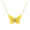 Yellow 3D Butterfly Pendant Necklace