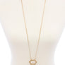 ACETATE U SHAPE PENDANT LONG NECKLACE