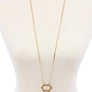 ACETATE U SHAPE PENDANT LONG NECKLACE