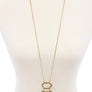 ACETATE U SHAPE PENDANT LONG NECKLACE