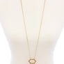 ACETATE U SHAPE PENDANT LONG NECKLACE