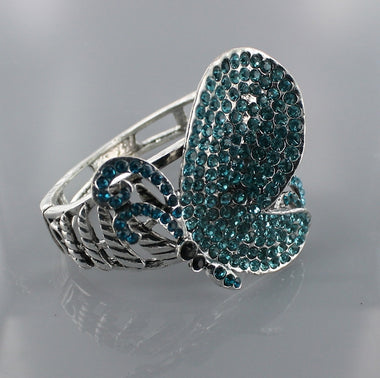 Rhinestone Butterfly Bangle