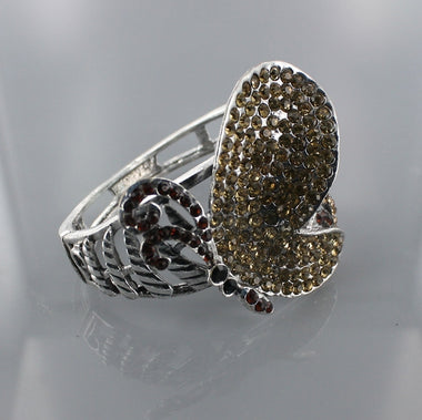Rhinestone Butterfly Bangle