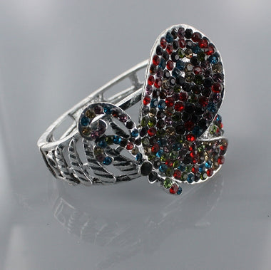 Rhinestone Butterfly Bangle