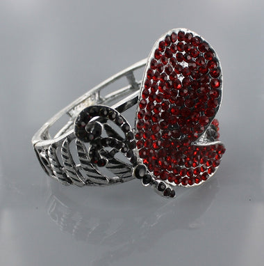 Rhinestone Butterfly Bangle