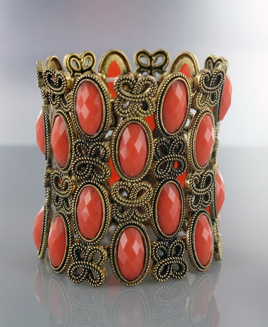 Antique Acrylic Stone Ornament Bangle