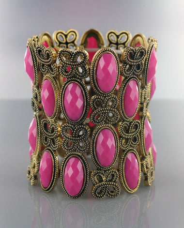 Antique Acrylic Stone Ornament Bangle