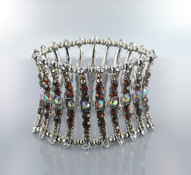 Rhinestone Embedded Stretch Bracelet