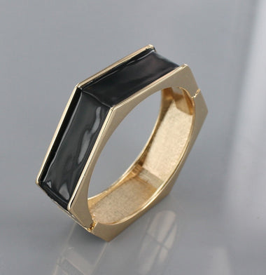 Epoxy Hexagon Metallic Bangle