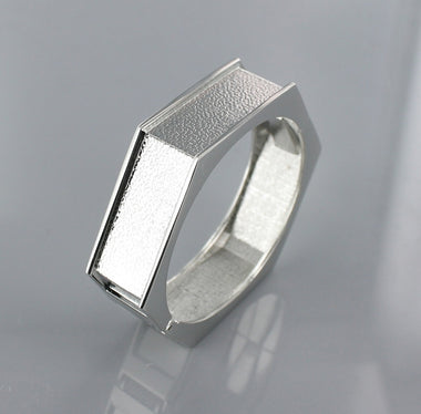 Epoxy Hexagon Metallic Bangle