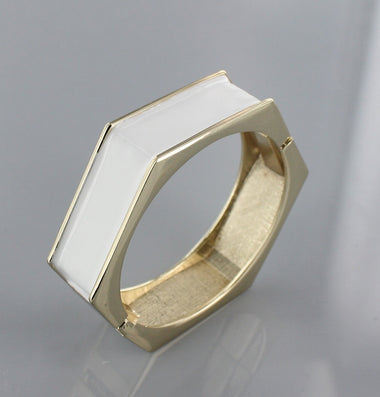 Epoxy Hexagon Metallic Bangle