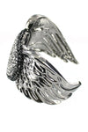 Rhinestone Heart and Angel Wings Cuff