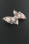 Rhinestone and Acrylic Gem Butterfly Auto Hair Clip