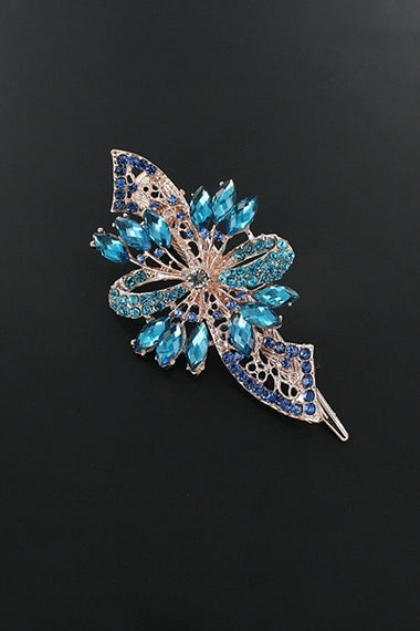 Rhinestone Floral Hair Clip