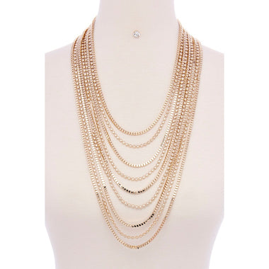 Multi Chain Layered Necklace