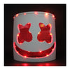 Light Weight Eva Foam DJ Marshmallow LED Halloween Helmet Mask + Batteries