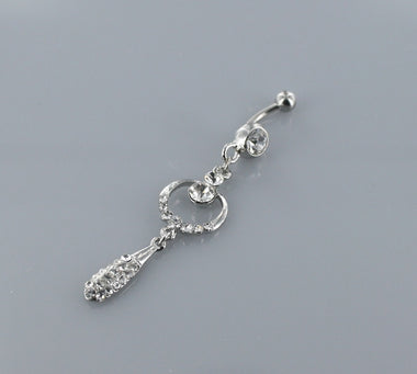 Rhinestone Fashion Charm Dangle Belly Ring