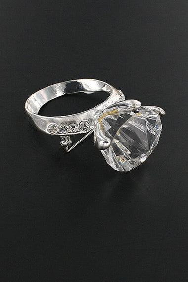 Diamond Ring Shape Brooch