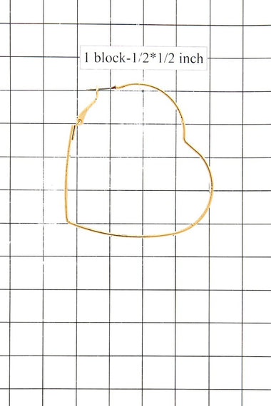 CUT OUT HEART HOOP EARRING