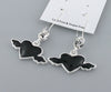 Black and White Heart Wing Earring