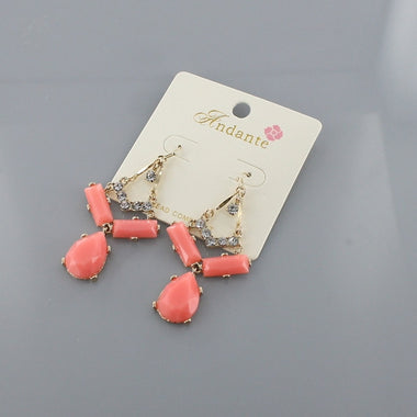 Rhinestone/Acyrlic Beads Dangle Earring