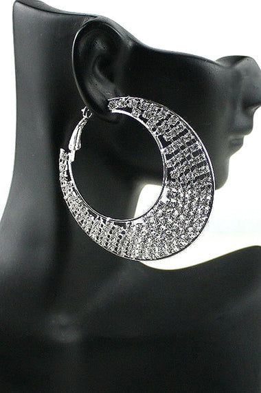 Rhinestone Hoop Earring
