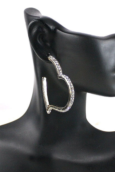 Rhinestone Dainty Heart Earring