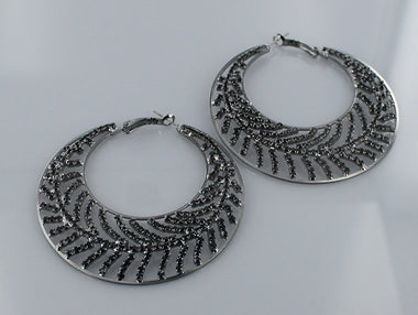 Rhinestone Hoop Earring