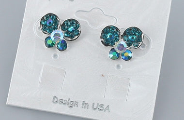 Rhinestone Butterfly Stud Earring