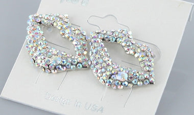 Rhinestone Lip Earring(m)