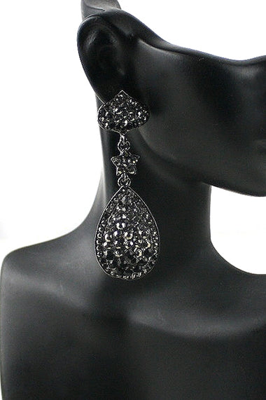 Rhinestone Teardrop Dangle Earring