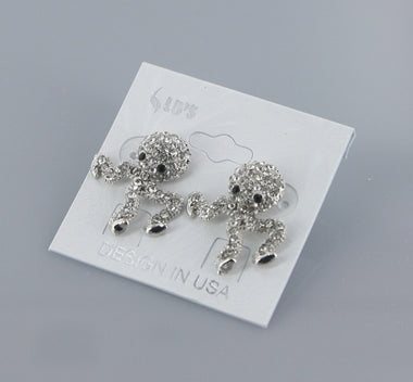 Rhinestone Octopus Earring