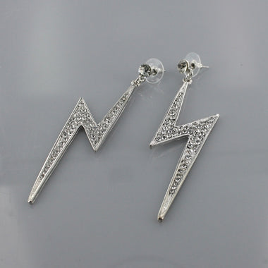 Rhinestone Lightning Bolt Earring