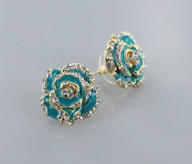 Crystal Floral Stud Earring