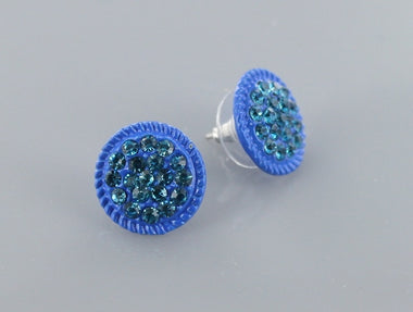 Rhinestone Round Stud Earring