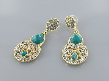 Rhinestone Teardrop Dangle Earring