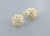Crystal Floral Dome Stud Earring
