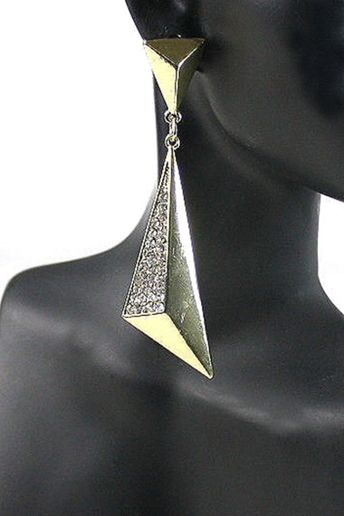 Rhinestone Metalic Earring