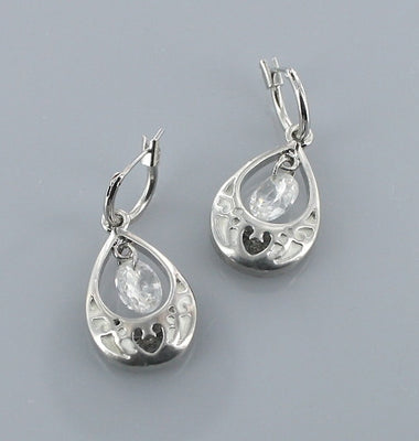 Cubic Stone Teardrop Earring